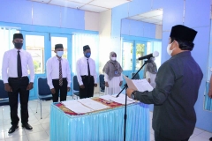 Pengambilan Sumpah Jabatan dan Pelantikan di Perumda Air Minum Tirta Sanjung Buana